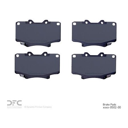 Dynamic Friction Co DFC 3000 Semi-Metallic Brake Pads - 1311-0502-00